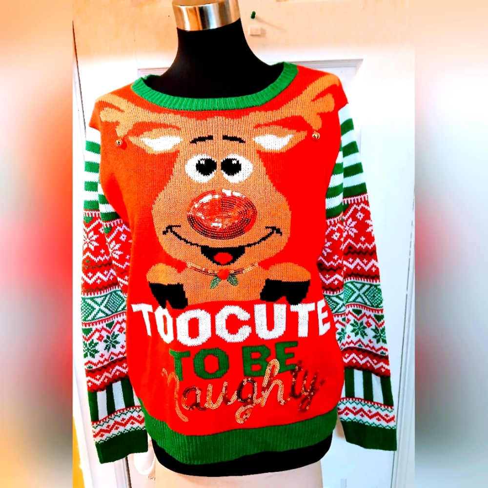 No Boundaries Christmas Holiday Pullover Long Sleeve Sweater Size XL/XG (15-17)